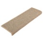 Felpudos para escaleras 15 unidades 65x21x4 cm Beige oscuro Borde rectangular en Hogar | Comprar online en Foru.es