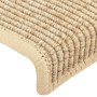 Alfombrillas para escaleras 15 unidades 65x21x4 cm Beige claro Borde rectangular en Hogar | Comprar online en Foru.es
