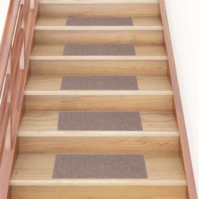 Felpudos autoadhesivos para escaleras, 15 unidades, 60 x 25 cm, color marrón claro, rectangulares en Hogar | Comprar online en F