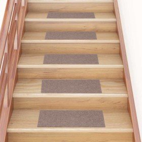Felpudos autoadhesivos para escaleras, 15 unidades, 60 x 25 cm, color marrón claro, rectangulares en Hogar | Comprar online en F