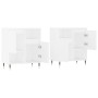 Aparadores 2 piezas madera contrachapada blanco de vidaXL, Aparadores - Ref: Foro24-3190117, Precio: 116,68 €, Descuento: %