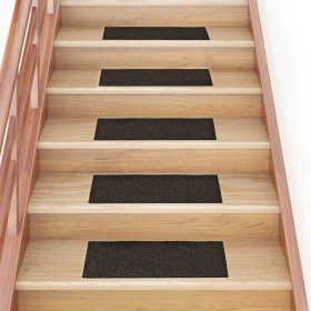 Felpudos autoadhesivos para escaleras, 15 unidades, 60 x 25 cm, marrón oscuro, rectangulares en Hogar | Comprar online en Foru.e