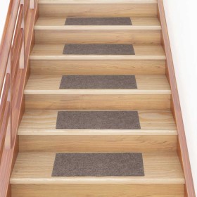 Felpudos autoadhesivos para escaleras, 15 unidades, 60 x 25 cm, beige, rectangulares en Hogar | Comprar online en Foru.es