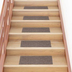 Felpudos autoadhesivos para escaleras, 15 unidades, 60 x 25 cm, beige, rectangulares en Hogar | Comprar online en Foru.es