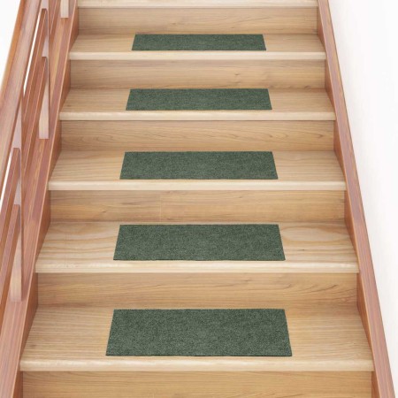 Felpudos autoadhesivos para escaleras, 15 unidades, 60 x 25 cm, rectangulares, verdes en Hogar | Comprar online en Foru.es