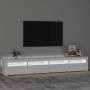 Mueble de TV con luces LED blanco 240x35x40 cm de vidaXL, Muebles TV - Ref: Foro24-3152762, Precio: 189,00 €, Descuento: %