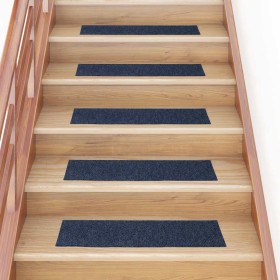 Felpudos autoadhesivos para escaleras, 15 unidades, 76 x 20 cm, gris azul, rectangulares en Hogar | Comprar online en Foru.es