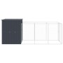Caseta de perros con corral acero galvanizado 165x455x181 cm de vidaXL, Casetas para perros - Ref: Foro24-3189099, Precio: 51...