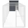 Caseta perros con corral acero galvanizado gris 165x863x181 cm de vidaXL, Casetas para perros - Ref: Foro24-3189101, Precio: ...