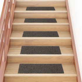 Felpudos autoadhesivos para escaleras, 15 unidades, 76 x 20 cm, antracita, rectangulares en Hogar | Comprar online en Foru.es