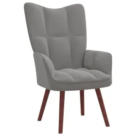 Hellgrauer Samt-Entspannungssessel von vidaXL, Sessel - Ref: Foro24-328051, Preis: 112,86 €, Rabatt: %