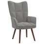 Sillón de relax de terciopelo gris claro de vidaXL, Sillones - Ref: Foro24-328051, Precio: 112,86 €, Descuento: %