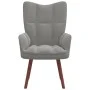 Sillón de relax de terciopelo gris claro de vidaXL, Sillones - Ref: Foro24-328051, Precio: 112,86 €, Descuento: %
