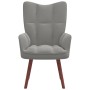 Sillón de relax de terciopelo gris claro de vidaXL, Sillones - Ref: Foro24-328051, Precio: 103,88 €, Descuento: %