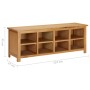 Mueble zapatero de madera maciza de roble 114x37x45 cm en Zapateros y organizadores de calzado | Comprar online en Foru.es