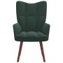 Sillón de relax de terciopelo verde oscuro de vidaXL, Sillones - Ref: Foro24-328053, Precio: 110,21 €, Descuento: %