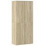 Mueble zapatero madera contrachapada color roble 80x39x178 cm en Zapateros y organizadores de calzado | Comprar online en Foru.e