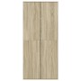 Mueble zapatero madera contrachapada color roble 80x39x178 cm en Zapateros y organizadores de calzado | Comprar online en Foru.e
