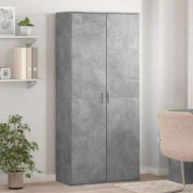 Mueble zapatero contrachapada gris hormigón 80x39x178 cm en Zapateros y organizadores de calzado | Comprar online en Foru.es
