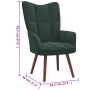 Sillón de relax de terciopelo verde oscuro de vidaXL, Sillones - Ref: Foro24-328053, Precio: 110,21 €, Descuento: %