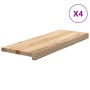 Peldaños de escalera 4 uds madera maciza roble sin tratar en Hogar | Comprar online en Foru.es