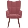 Sillón de relax de terciopelo rosa de vidaXL, Sillones - Ref: Foro24-328055, Precio: 128,77 €, Descuento: %