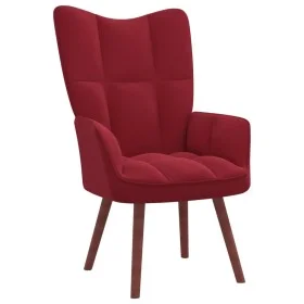Sillón de relax de terciopelo rojo vino tinto de vidaXL, Sillones - Ref: Foro24-328056, Precio: 128,03 €, Descuento: %