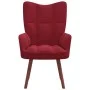 Sillón de relax de terciopelo rojo vino tinto de vidaXL, Sillones - Ref: Foro24-328056, Precio: 128,03 €, Descuento: %