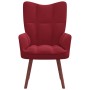 Sillón de relax de terciopelo rojo vino tinto de vidaXL, Sillones - Ref: Foro24-328056, Precio: 105,61 €, Descuento: %