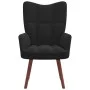 Black velvet recliner by vidaXL, Armchairs - Ref: Foro24-328057, Price: 112,01 €, Discount: %
