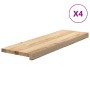 Peldaños escalera 4uds sin tratar 80x30x2cm madera maciza roble en Hogar | Comprar online en Foru.es