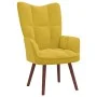 Sillón de relax de terciopelo amarillo mostaza de vidaXL, Sillones - Ref: Foro24-328058, Precio: 111,25 €, Descuento: %