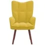 Sillón de relax de terciopelo amarillo mostaza de vidaXL, Sillones - Ref: Foro24-328058, Precio: 111,25 €, Descuento: %