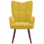 Sillón de relax de terciopelo amarillo mostaza de vidaXL, Sillones - Ref: Foro24-328058, Precio: 97,42 €, Descuento: %