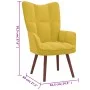 Sillón de relax de terciopelo amarillo mostaza de vidaXL, Sillones - Ref: Foro24-328058, Precio: 111,25 €, Descuento: %