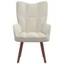 Relaxsessel aus cremeweißem Samt von vidaXL, Sessel - Ref: Foro24-328060, Preis: 128,36 €, Rabatt: %