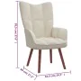 Relaxsessel aus cremeweißem Samt von vidaXL, Sessel - Ref: Foro24-328060, Preis: 128,36 €, Rabatt: %
