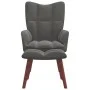 Relaxation armchair with dark gray velvet stool by vidaXL, Armchairs - Ref: Foro24-328063, Price: 125,56 €, Discount: %