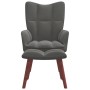 Sillón de relax con taburete terciopelo gris oscuro de vidaXL, Sillones - Ref: Foro24-328063, Precio: 128,04 €, Descuento: %