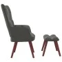 Relaxation armchair with dark gray velvet stool by vidaXL, Armchairs - Ref: Foro24-328063, Price: 125,56 €, Discount: %