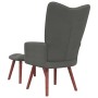 Sillón de relax con taburete terciopelo gris oscuro de vidaXL, Sillones - Ref: Foro24-328063, Precio: 128,04 €, Descuento: %
