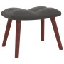 Sillón de relax con taburete terciopelo gris oscuro de vidaXL, Sillones - Ref: Foro24-328063, Precio: 128,04 €, Descuento: %