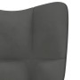 Sillón de relax con taburete terciopelo gris oscuro de vidaXL, Sillones - Ref: Foro24-328063, Precio: 128,04 €, Descuento: %