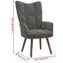 Entspannungssessel mit dunkelgrauem Samthocker von vidaXL, Sessel - Ref: Foro24-328063, Preis: 125,56 €, Rabatt: %