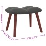 Sillón de relax con taburete terciopelo gris oscuro de vidaXL, Sillones - Ref: Foro24-328063, Precio: 128,04 €, Descuento: %