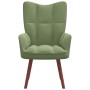 Sillón de relax de terciopelo verde claro de vidaXL, Sillones - Ref: Foro24-328054, Precio: 101,83 €, Descuento: %