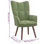 Sillón de relax de terciopelo verde claro de vidaXL, Sillones - Ref: Foro24-328054, Precio: 153,02 €, Descuento: %