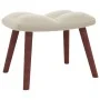 Relaxation armchair with cream white velvet stool by vidaXL, Armchairs - Ref: Foro24-328071, Price: 158,36 €, Discount: %