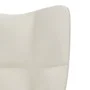 Relaxation armchair with cream white velvet stool by vidaXL, Armchairs - Ref: Foro24-328071, Price: 158,36 €, Discount: %
