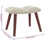 Relaxation armchair with cream white velvet stool by vidaXL, Armchairs - Ref: Foro24-328071, Price: 158,36 €, Discount: %